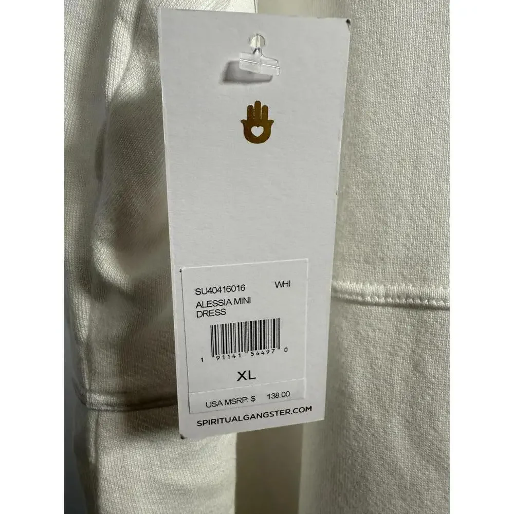 Spiritual Gangster Women's Alessia Mini Dress White - XL - Picture 6 of 8